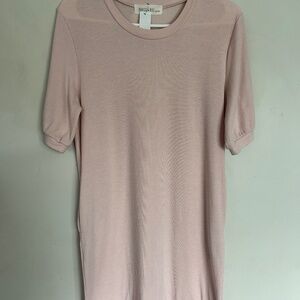 Baby pink ribbed dress